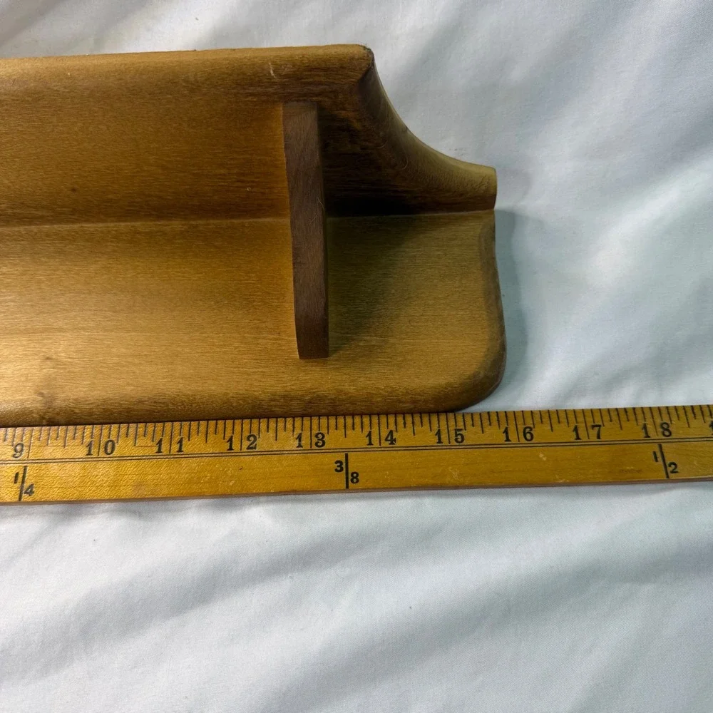 Vintage Handmade Wooden Wall Shelf Rustic Brown Floating Display Ledge 15.5 Inch